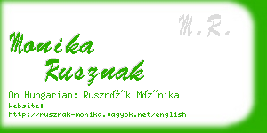 monika rusznak business card